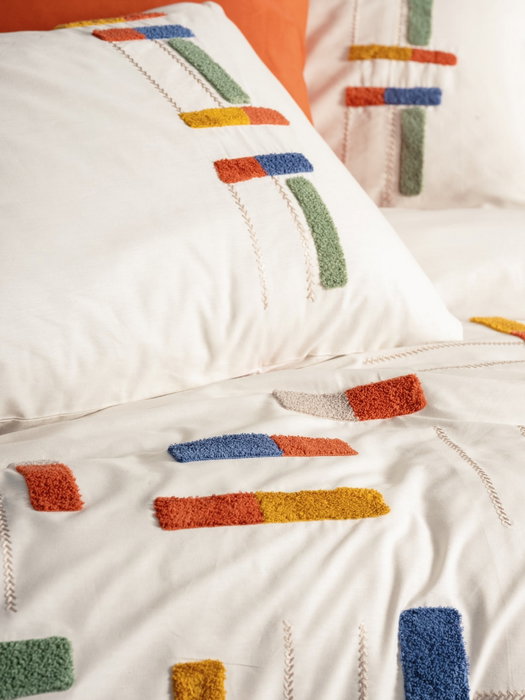 L'essentiel linge de maison Katy - Cinnamon Juego de funda de edredón doble